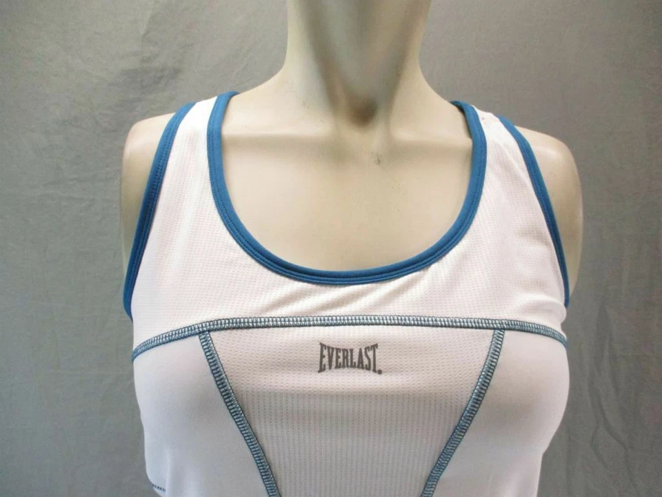 Camiseta sin mangas Everlast talla XL blanca rendimiento deportivo activo para mujer 6G845 Foto 2 de 4