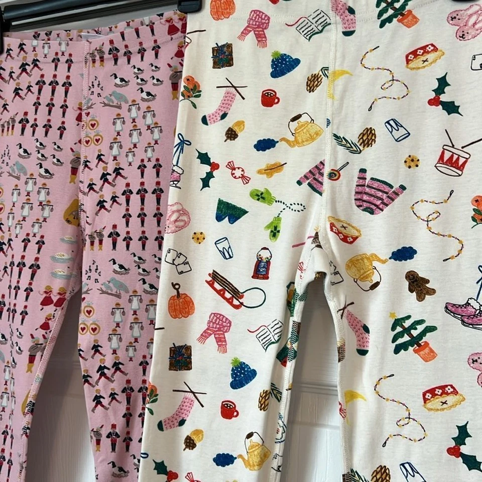 Hanna Anderson Holiday Pattern Pajama Leggings Bundle - Image 3 of 4