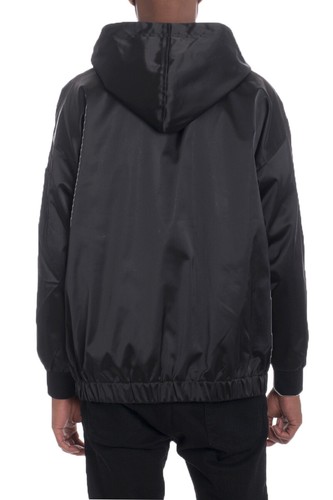Herren Satin Polyester Kragen Druckknopf Verschluss Tasche Freizeitjacke - Bild 20 von 23