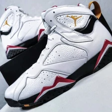 Air Jordan 7 US 13 Men's White/Red/Black/Gold Nike Retro Cardinal CU9307-106 New