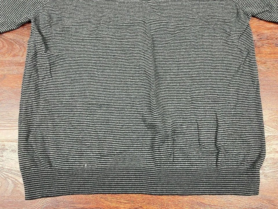 Suéter para mujer AXCESS negro/gris a rayas manga larga talla grande regular Foto 3 de 4