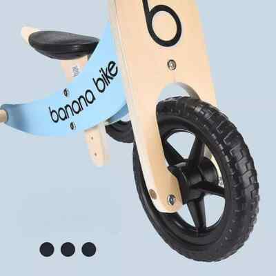 🚲 Eco Blue Wood Trike Lightweight Kids Balance Banana Bike for
