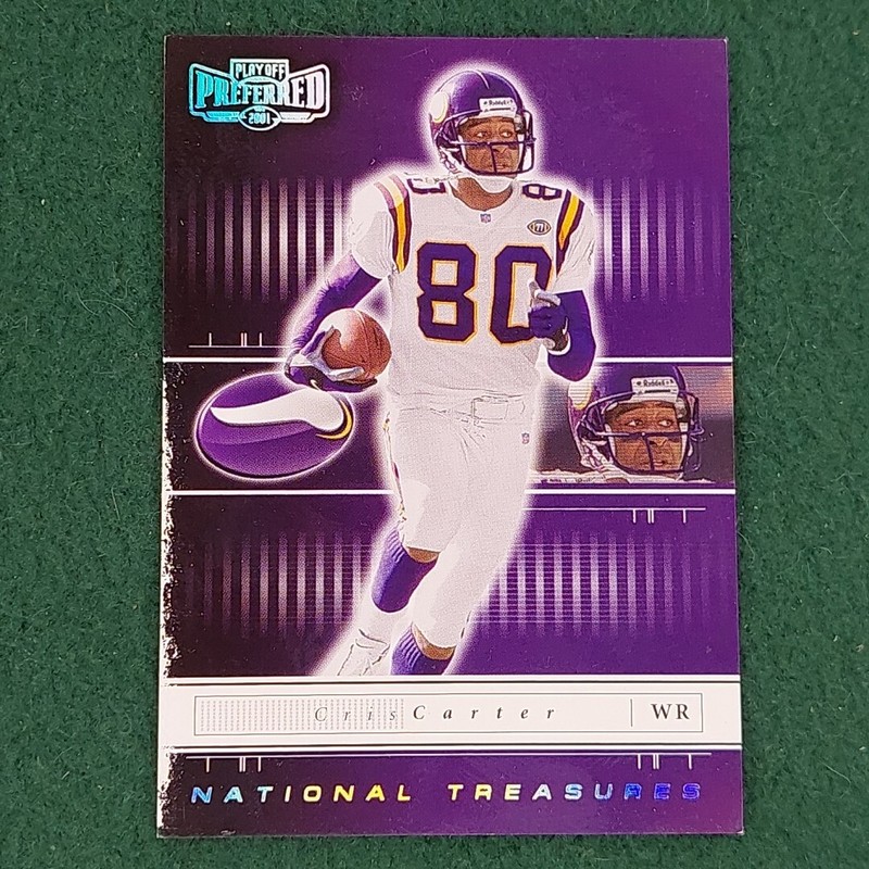 Cris Carter 2001 Playoff Preferred Football Card #75 serial #d 358/400