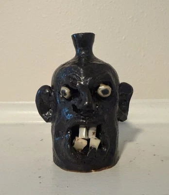 Marvin Bailey Mini Face Jug Signed Ugly Jug Pottery Small - Image 1 of 4