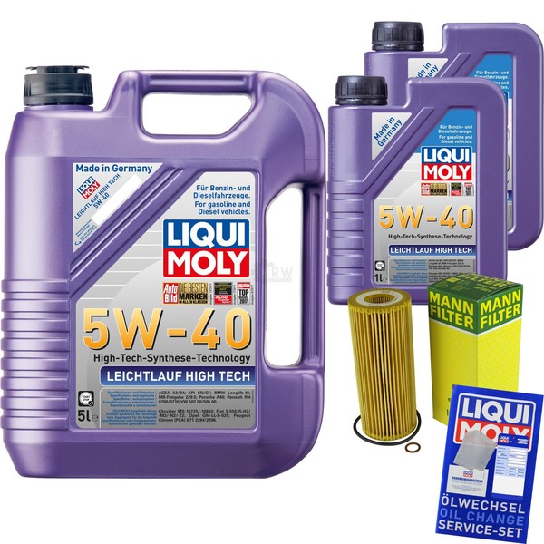 Mann Inspektionspaket Liqui Moly High Tech 5W-40 FüR BMW E46 320D 318D E91 E83-image