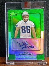 2006 Topps Finest GREEN Refractor Dave Thomas Rookie Auto /199 Patriots #169 A6