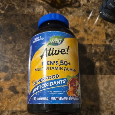 Nature's Way Alive! Men s 50PlusMultivitamin Gummy,  Chewable Multivitami (CO62)