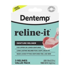 Dentemp Denture Reline Kit Value Pack - Advanced Formula Reline It Denture