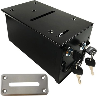 Poker Table Drop Rake Box with Money Bill Slot for Poker and Blackjack
