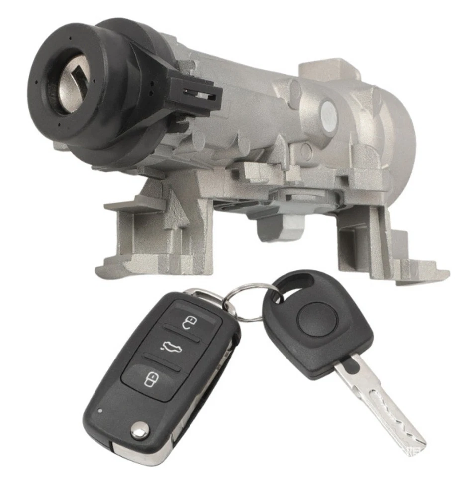 Metal Ignition Switch Lock Cylinder with Key for Golf 6 For MK6 2008 2013 - Image 3 of 4