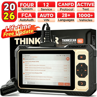 ThinkScan 662 OBD2 Scanner Car ABS SRS Engine System Diagnostic Tool Action Test