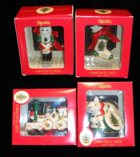 4er Set SPODE Christbaumschmuck im Ruhestand - verpackt & ungeöffnet.