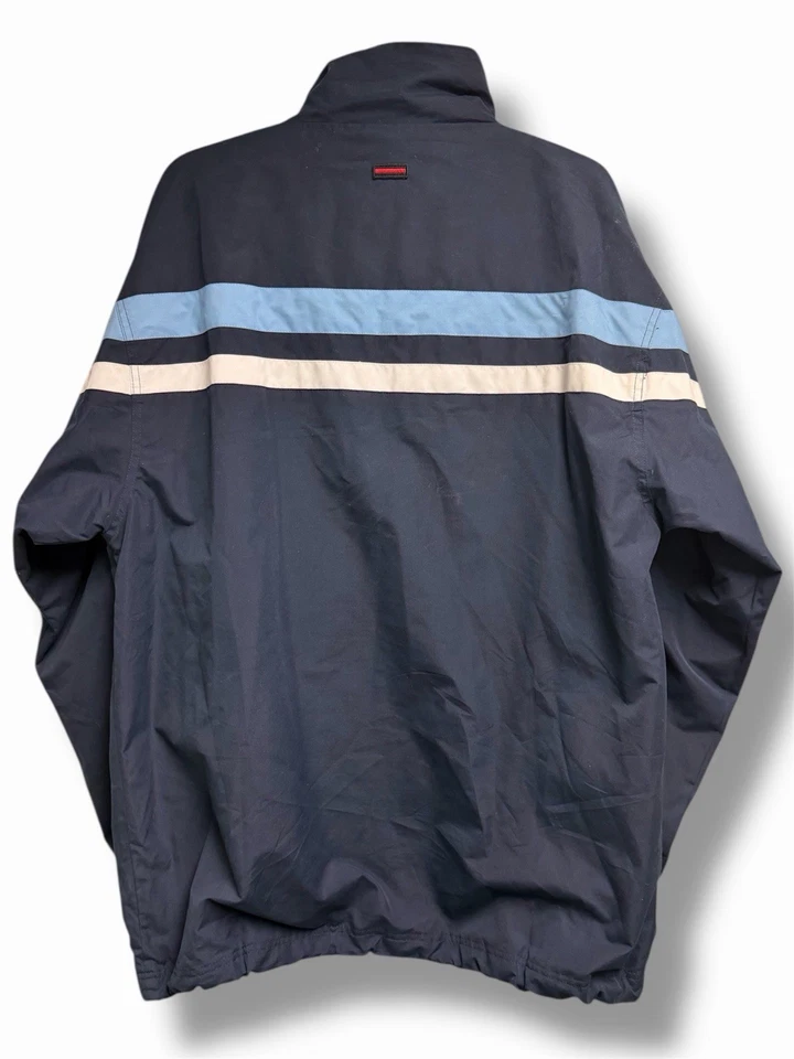 Chaqueta de Pista FUBU De Colección Azul Marino XL 2000s Rayas Cortavientos Hip Hop Y2K Foto 2 de 4