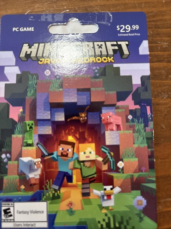 Minecraft Gift Card pc Brand New Loaded Gaming Video Games