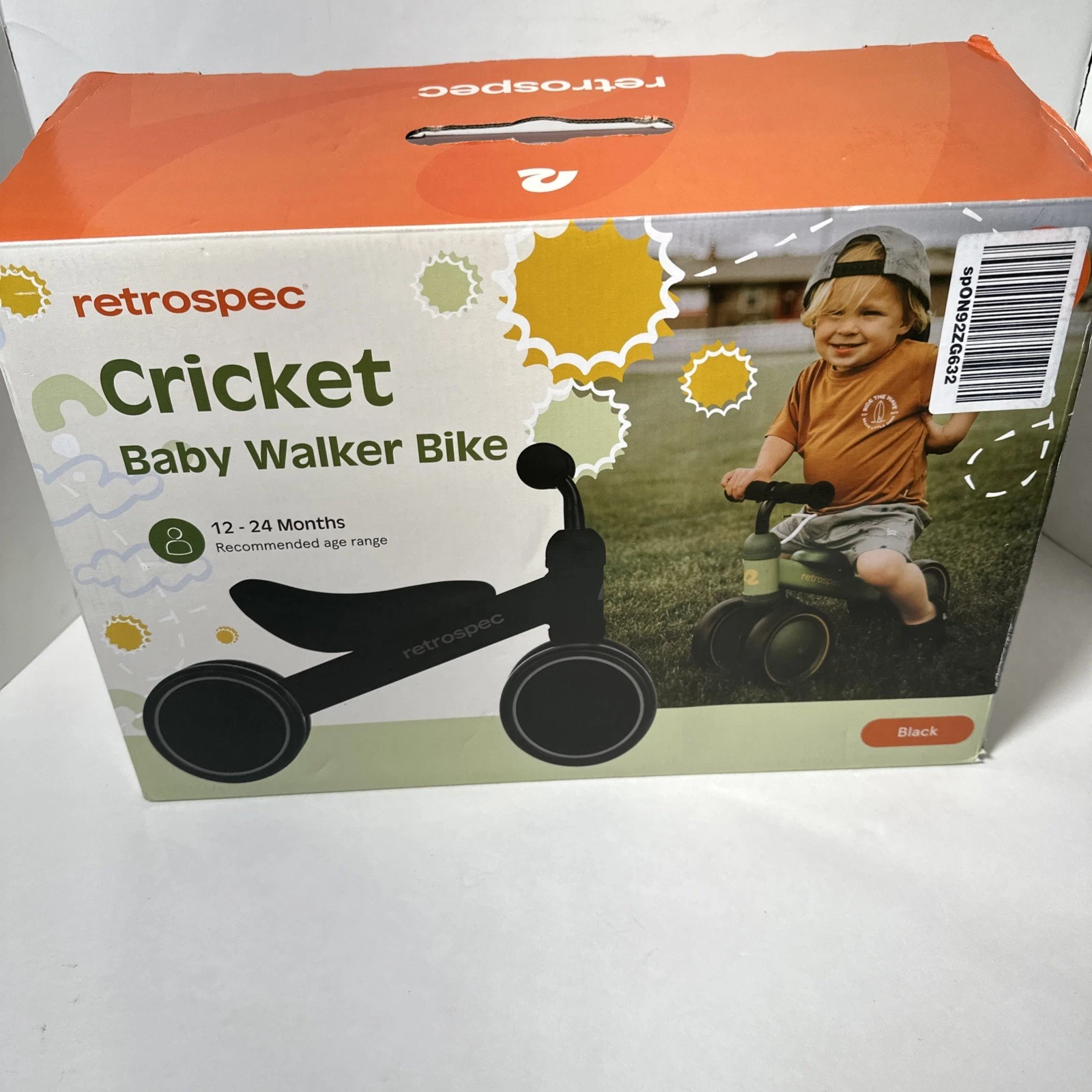 Cricket Baby Walker Bike Trike Black New