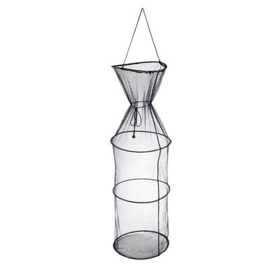 Jenzi Setzkescher 35cm Angelkescher Kescher schwarz Polyester Metallkescher