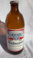 Vintage Anheuser Busch Budweiser Embossed Beer Bottle 16oz