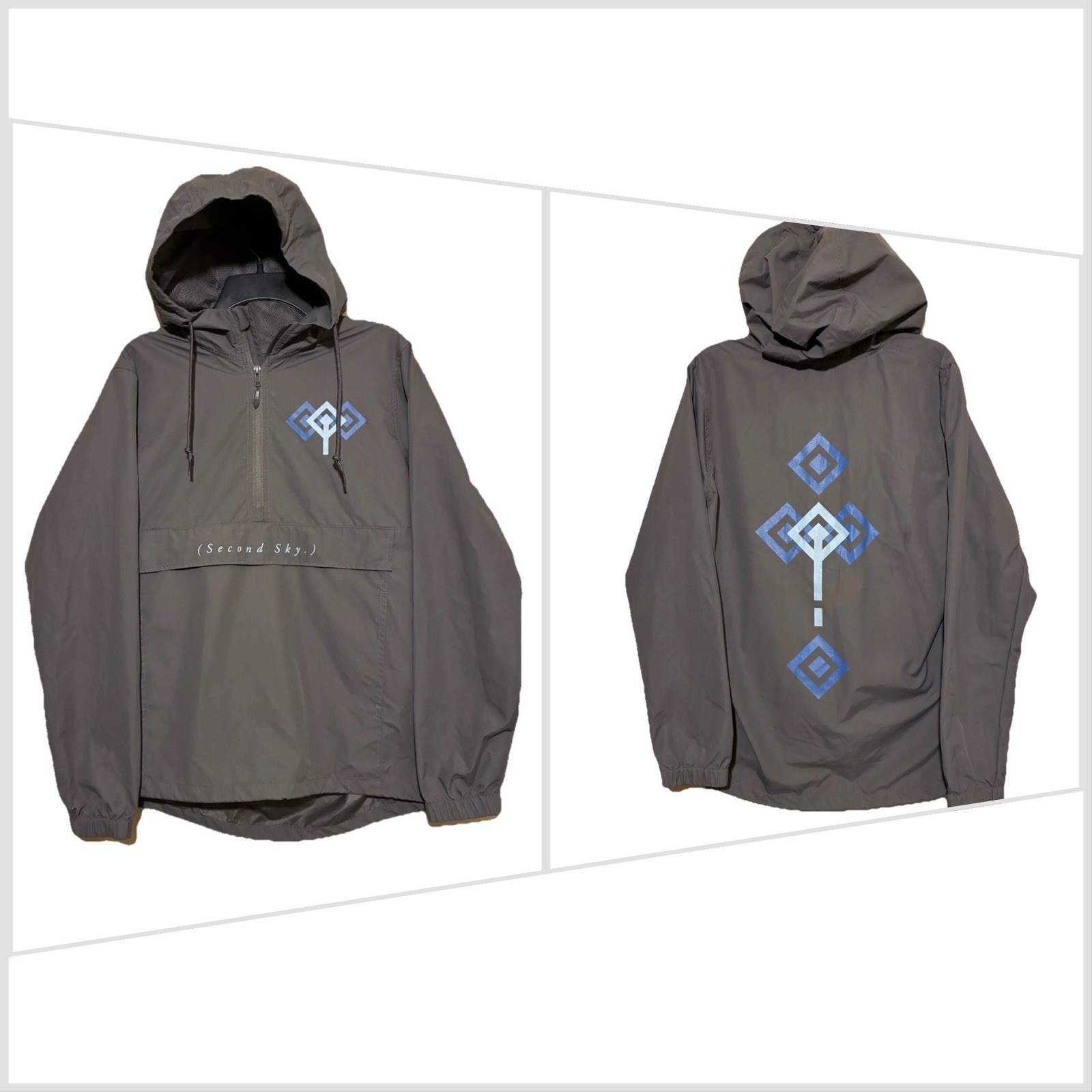 Second Sky 2019 Windbreaker Anorak (Gray)