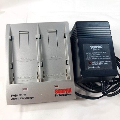 Sunpak PicturesPlus Twin V102 Lithium Ion Charger with CHG-20 Battery Charger