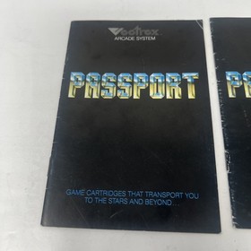 Vectrex Arcade System Passport Lot Of 2