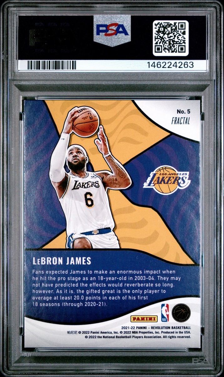 2021 PANINI REVOLUTION SHOCK WAVE FRACTAL #5 LEBRON JAMES PSA 9 | eBay