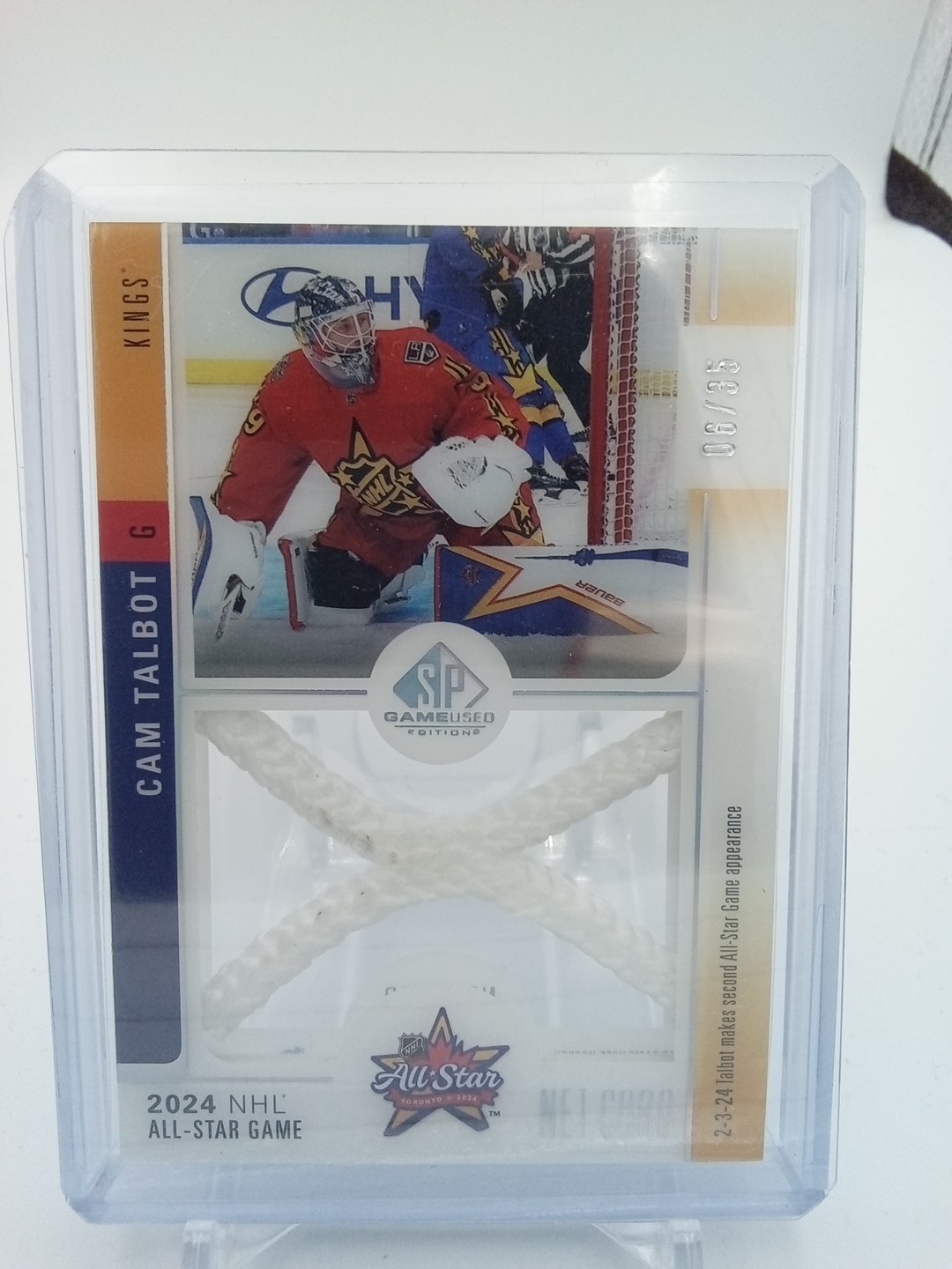 2023-24 SP Game Used Net Cord All-Star Cam Talbot Patch /35