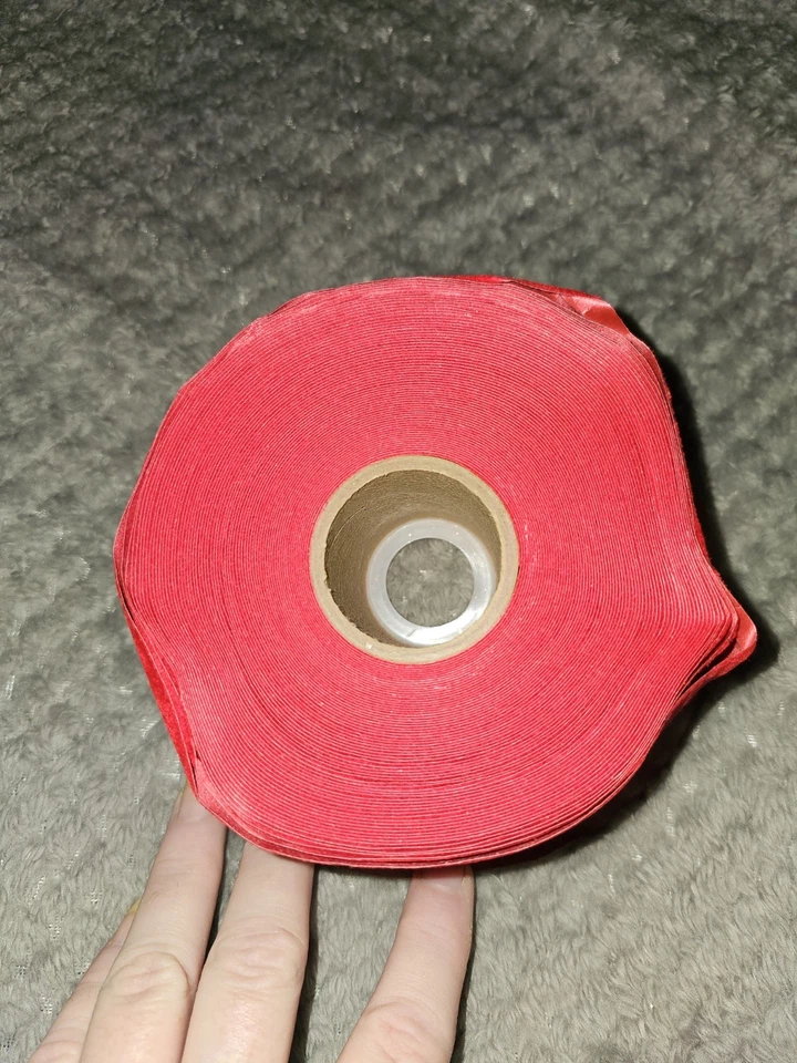 Berwick Veltex Flocked Poly Craft Ribbon, 2-1/2-Inch Wide by 25-Yard Spool, Red - Image 3 of 4