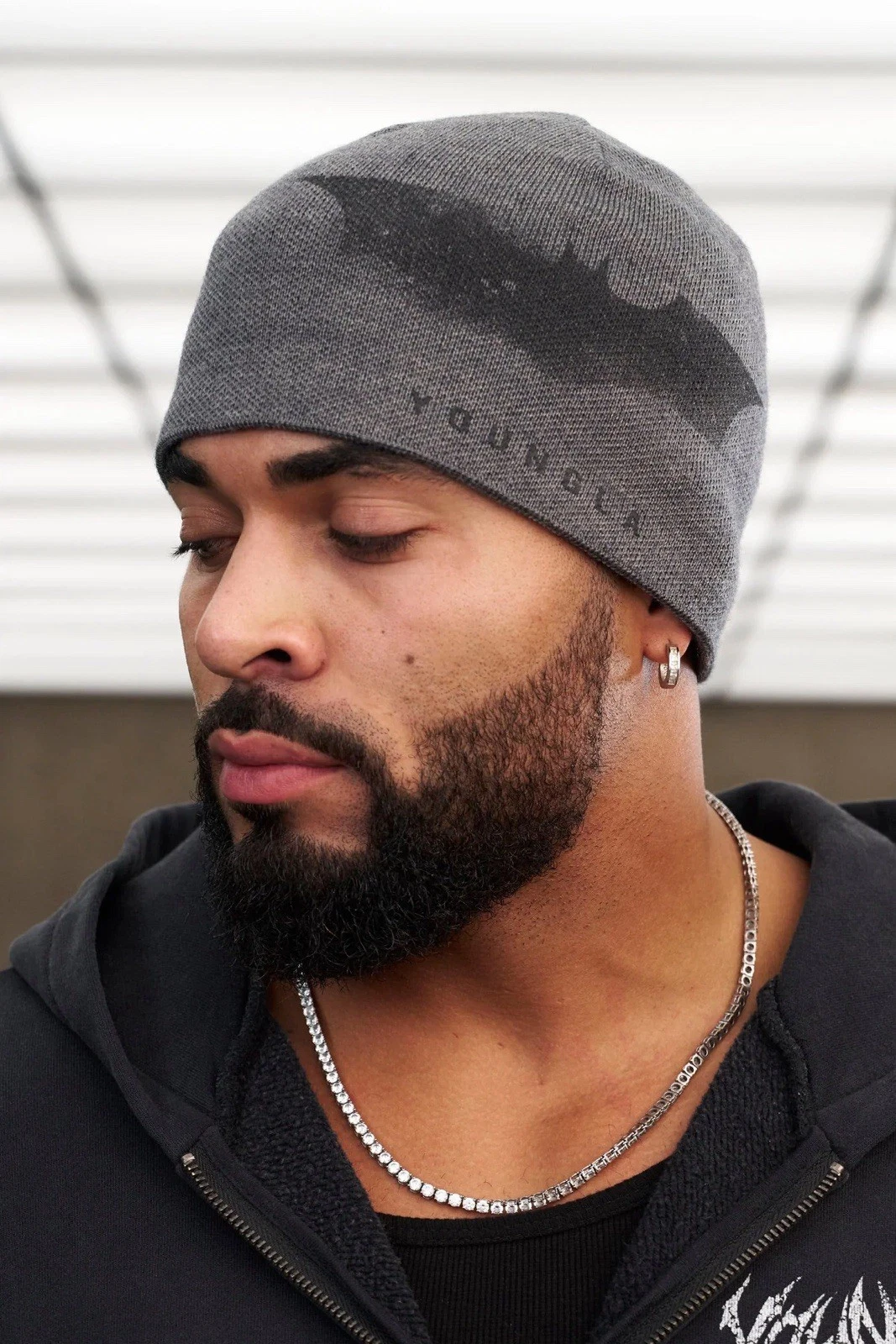 YOUNGLA 9062 - BATMAN BEANIES GREY 💯 authentic ready to ship