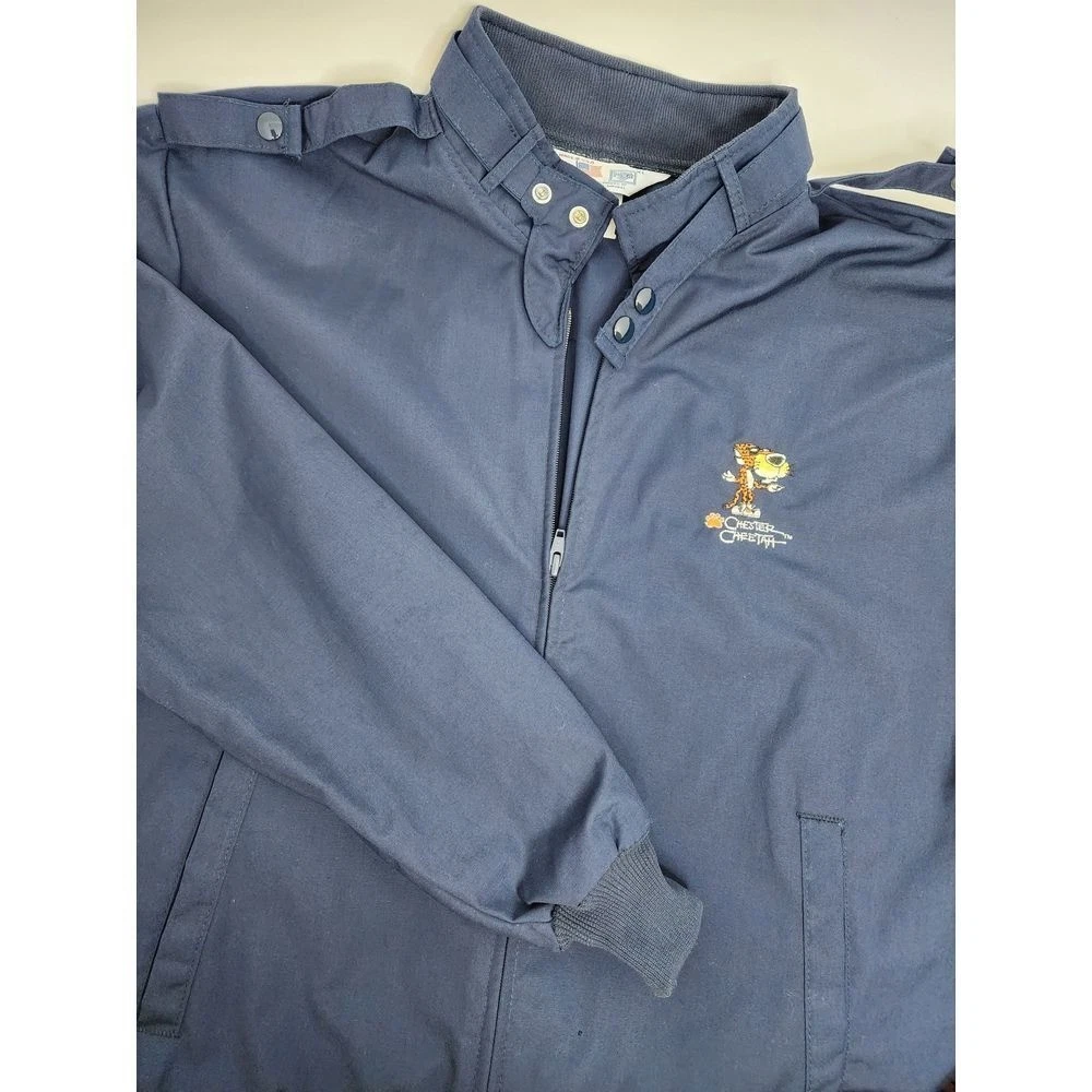 MBA Chester Cheetah Jacket Mens XL Blue Vintage Harrington Windbreaker Cheetos - product detail image 3