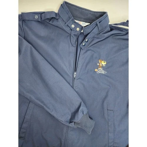 MBA Chester Cheetah Jacket Mens XL Blue Vintage Harrington Windbreaker Cheetos image 3