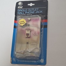 AT T Single Outlet Phone Jack  6 conductors, flush mounted  24272