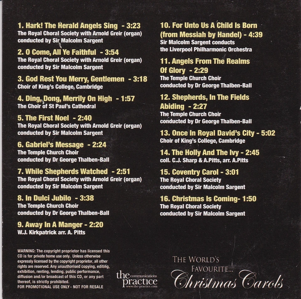 THE WORLD'S FAVOURITE... CHRISTMAS CAROLS - Bild 2 von 3