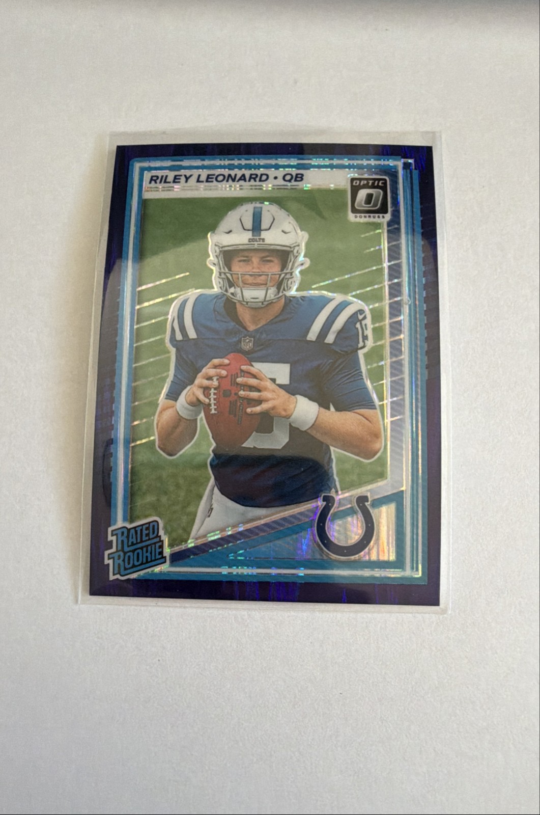 2025 Panini Donruss - RR Riley Leonard #341 Optic Preview Blue Scope Prizm
