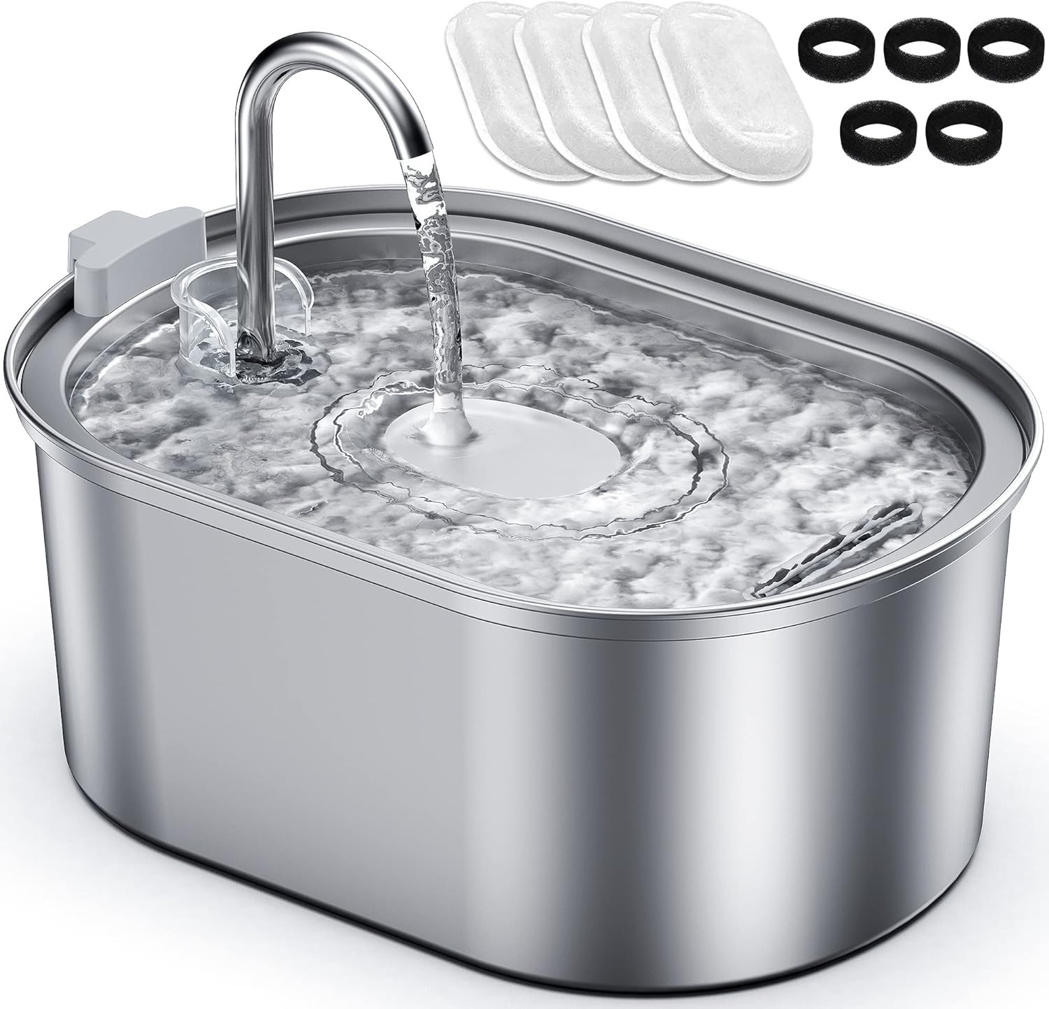 Fontanella Gatti 3,2L Acciaio Inox + 4 Filtri Carbone - Idratazione Top - 1