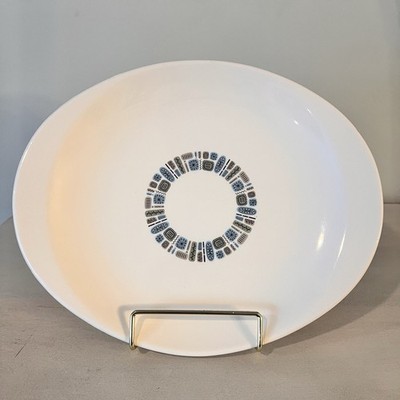 MCM Temporama Canonsburg Pottery Space Age Atomic Oval Serving Platter 11.5''X9''