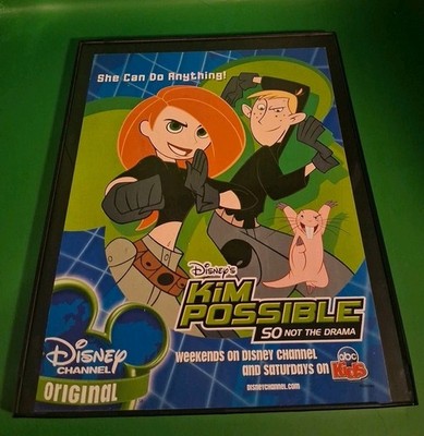 Kim Possible So Not The Drama Disney Framed Print Ad 2003 8.5x11 