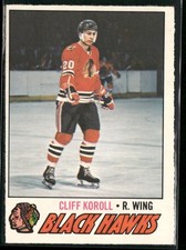 1977-78 O-Pee-Chee Cliff Koroll #146 Chicago Blackhawks