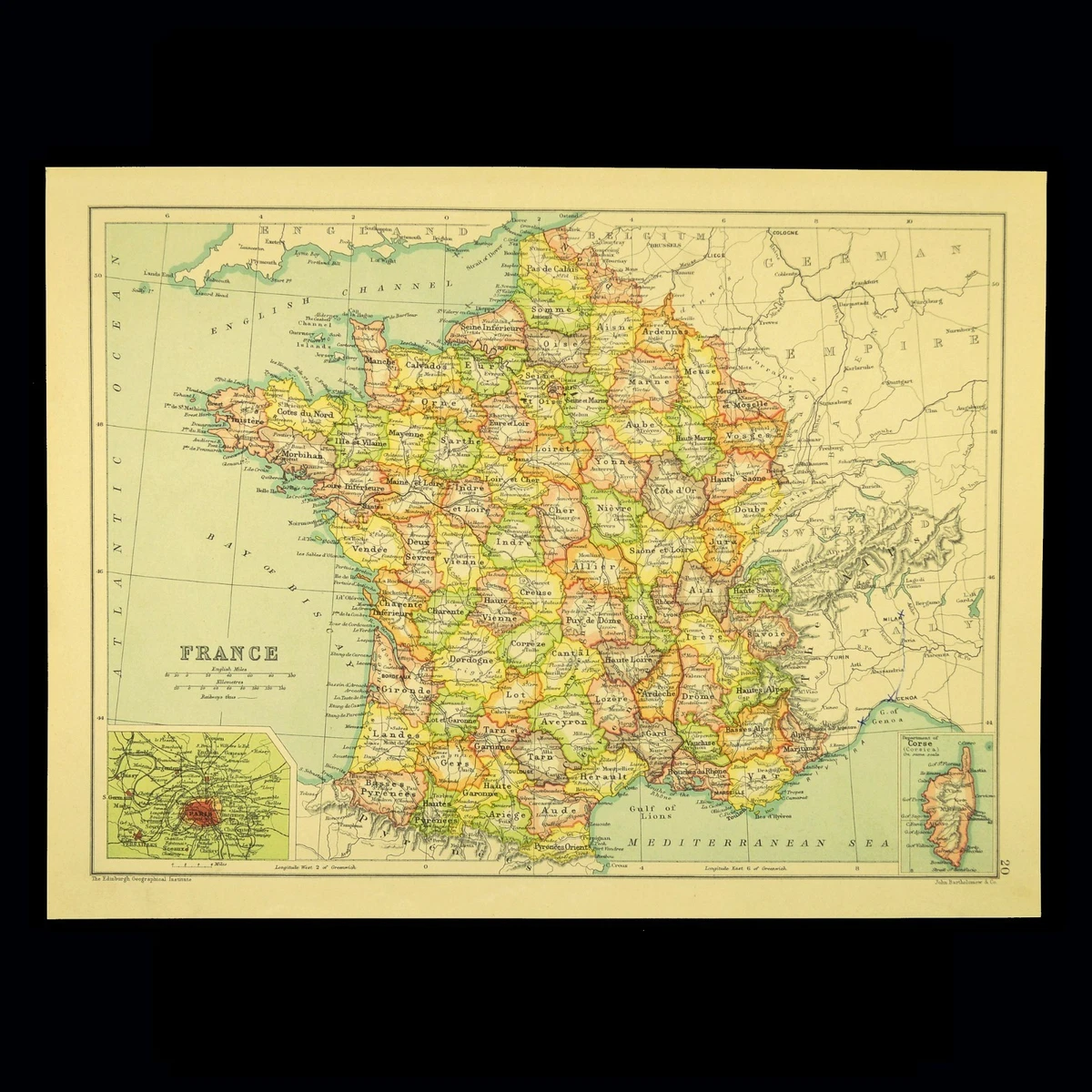 Paris France 1930-1939 Date Range Antique Europe Maps & Atlases