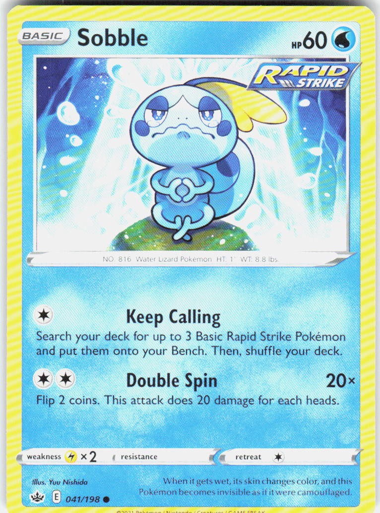 Sobble 041/198 SWSH06: Chilling Reign Pokemon