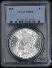 1887 Morgan Silver Dollar PCGS MS64