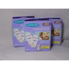 Breast Milk Storage Bags 50 Ct by Lansinoh Lot of 3 (150 Total Bags)