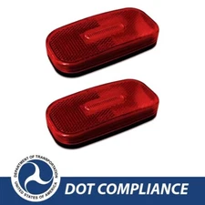 2 X 12V 3.9" RV Trailer Red/Amber LED Side Marker Lights Clearance Lamp Truck