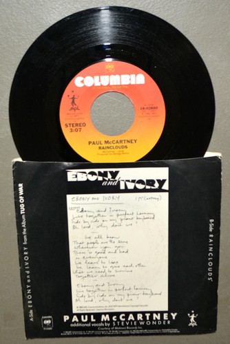 45 record - Paul McCartney & Steve Wonder - Ebony and Ivory - in picture sleeve - Bild 2 von 2