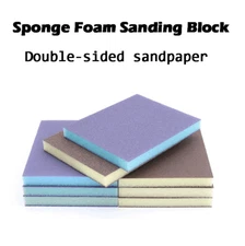 1pcs Sponge Foam Sanding Block 60#-280# Wet & Dry Metal Sandpaper Polishing