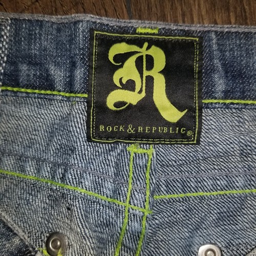 Youth Boys Rock & Republic Size 10 Blue Jeans Boot Cut Button Up - Picture 4 of 11