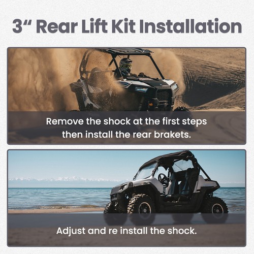 3" Full Front Rear Lift Kit Fit Polaris for Ranger CREW XP900 2013-2016 - Picture 9 of 12