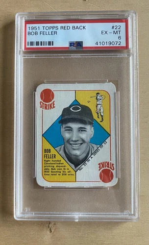 1951 Topps - Red Backs Bob Feller #22 PSA 6