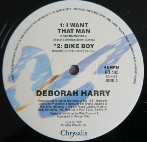 MINT Debbie Harry I Want That Man Australia issue 12'' vinyl single 1989 BLONDIE - Picture 2 of 4