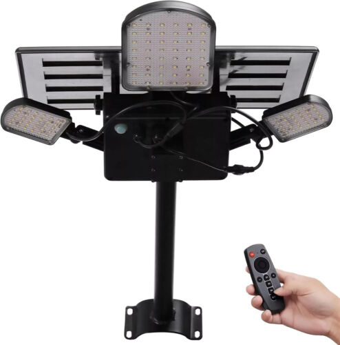 HULPPRE 120W 108Leds 1500ft² Solar Street Lights Outdoor Dusk to Down with Remot