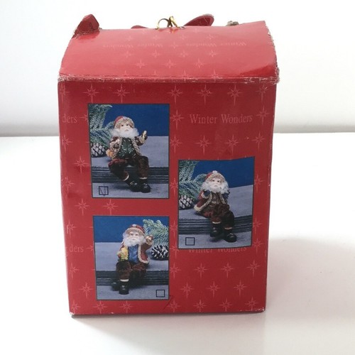 Christmas vintage colourful chrismas santa ornament - Picture 2 of 2